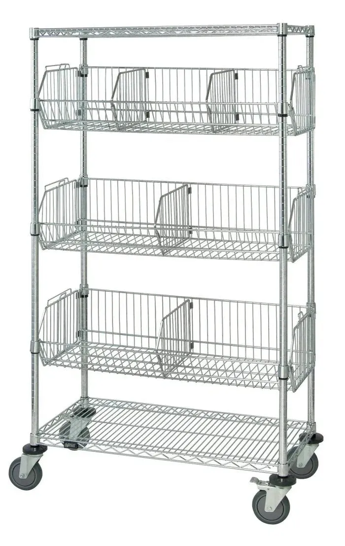 18" x 48" Wire Basket Shelving Unit