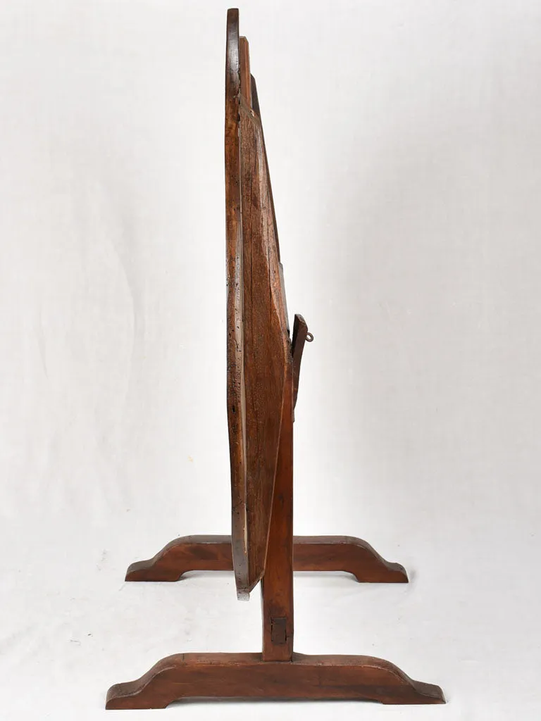 19th-Century Oval Winemaker's Folding Table 43¼" x 49¼"