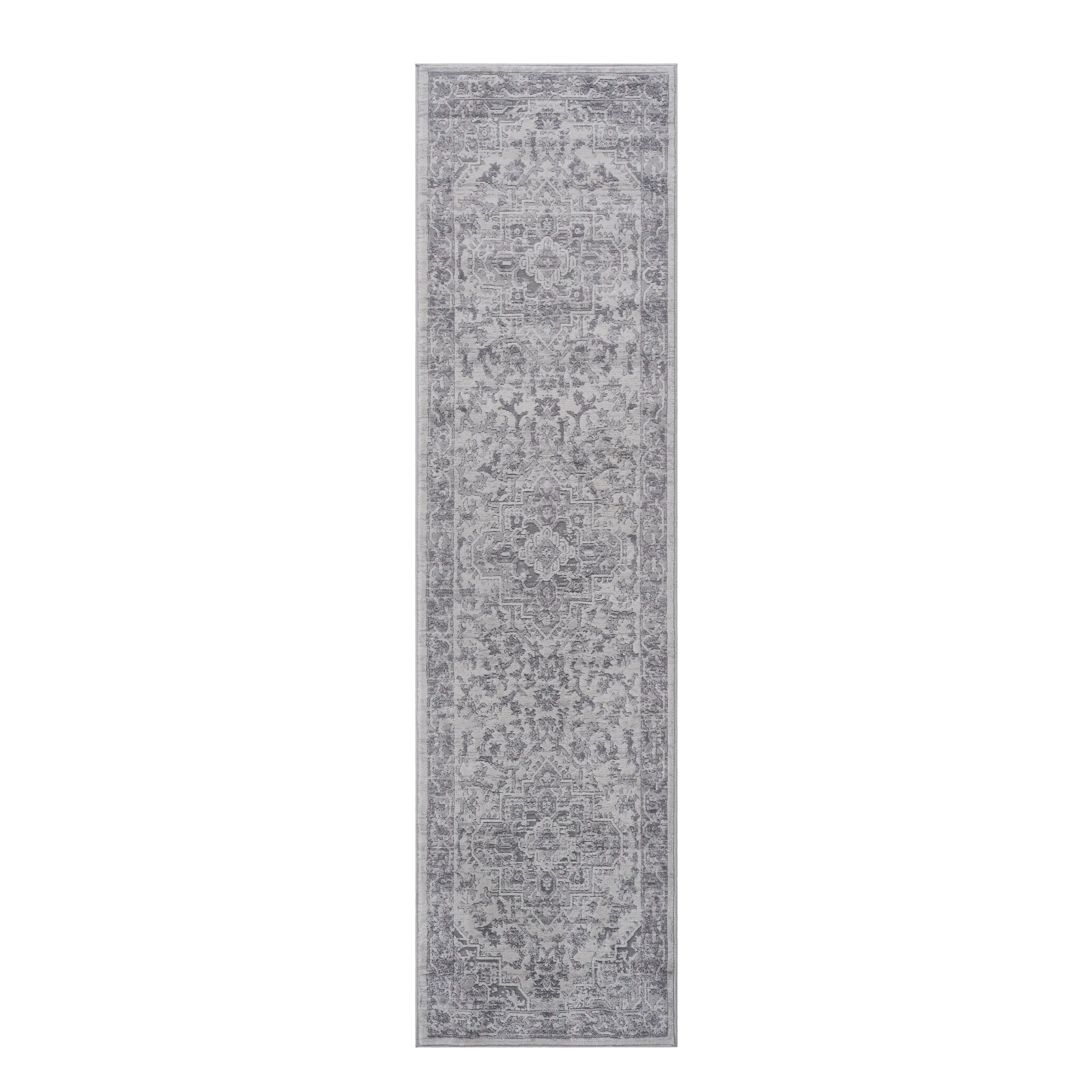 2X8 Silver/Oriental Non-Shedding Living Room Bedroom Dining Home Office Stylish and Stain Resistant Area Rug