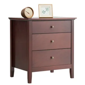 3 Drawers Nightstand Beside End Side Table Accent Table