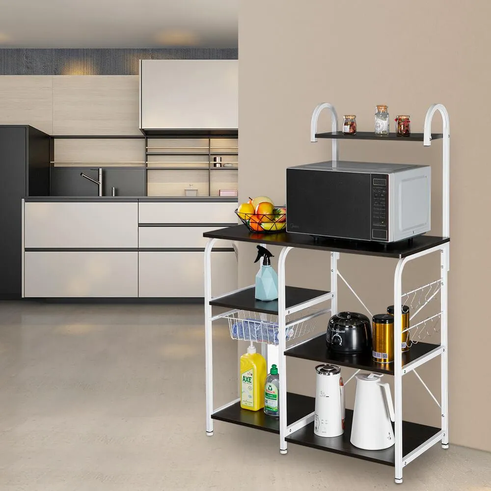 4-Tier Kitchen Baker's Rack Storage Cart Workstation Shelf