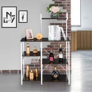 4-Tier Kitchen Baker's Rack Storage Cart Workstation Shelf