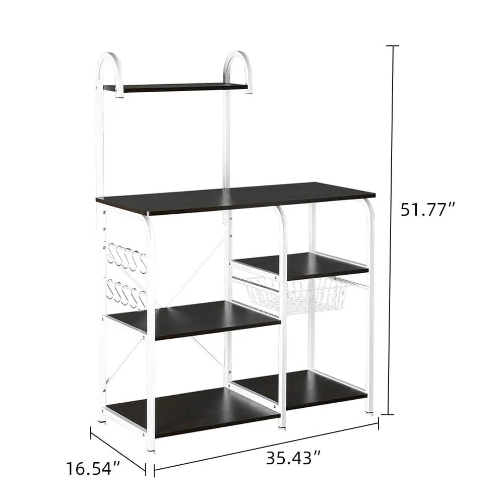 4-Tier Kitchen Baker's Rack Storage Cart Workstation Shelf