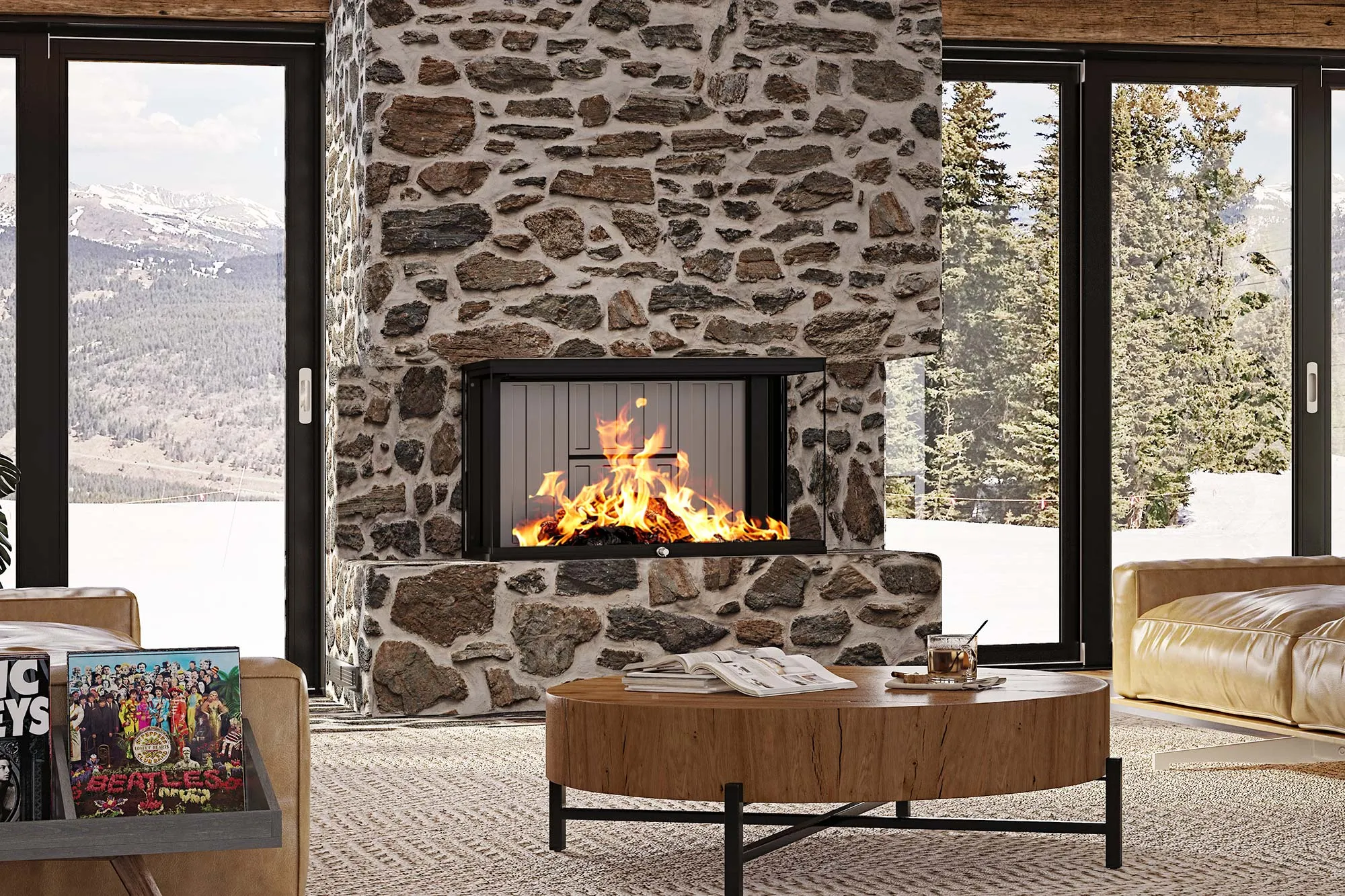 Ambiance Luxus Bay 32 Zero-Clearance Wood Fireplace