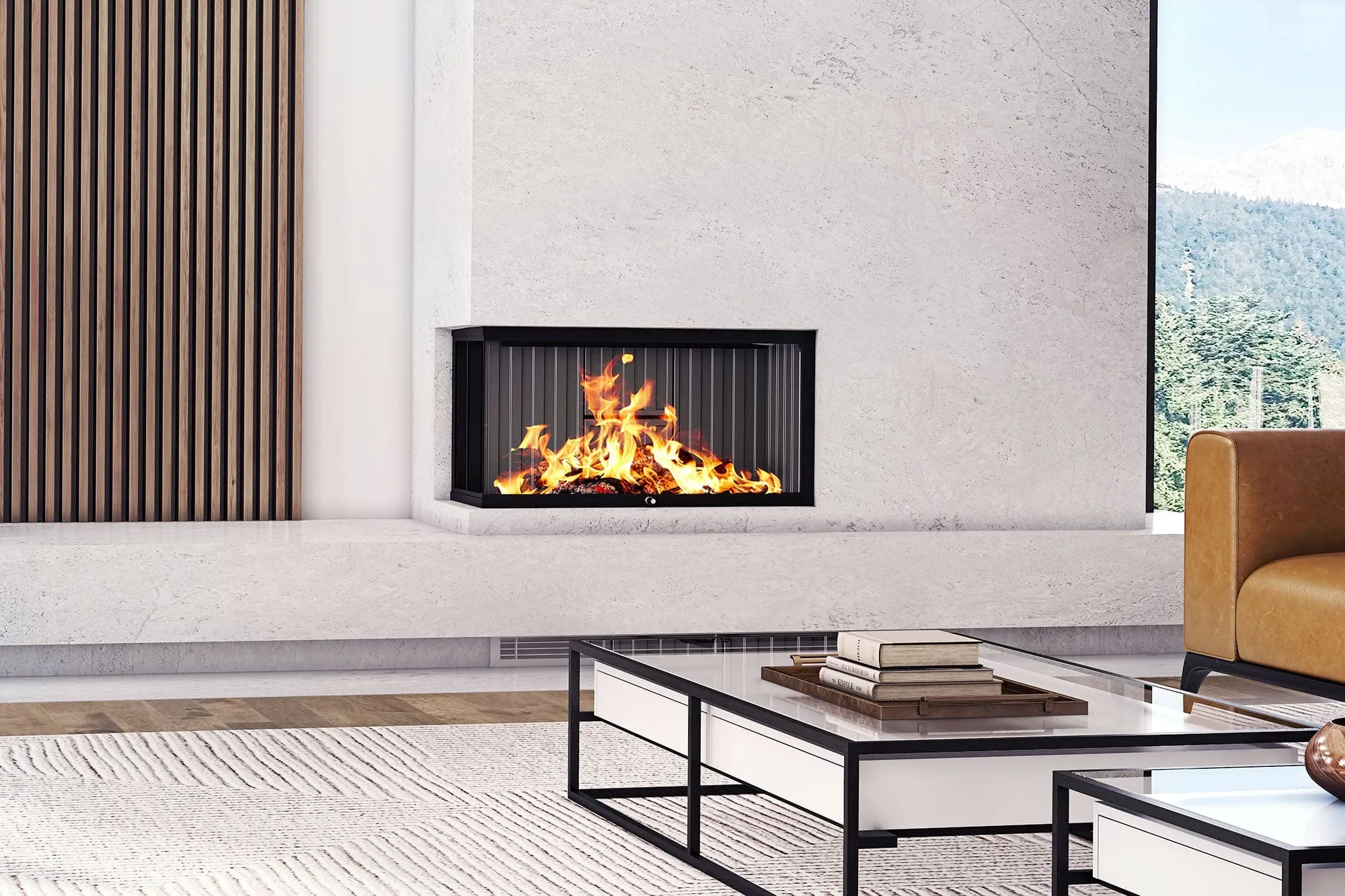 Ambiance Luxus Corner Left 32 Zero-Clearance Wood Fireplace