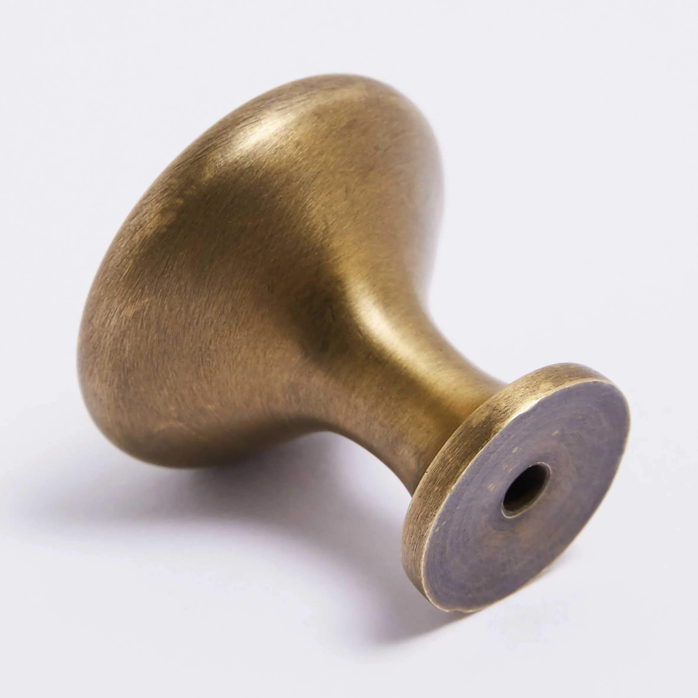 Ascot Knob - Acid Washed Brass