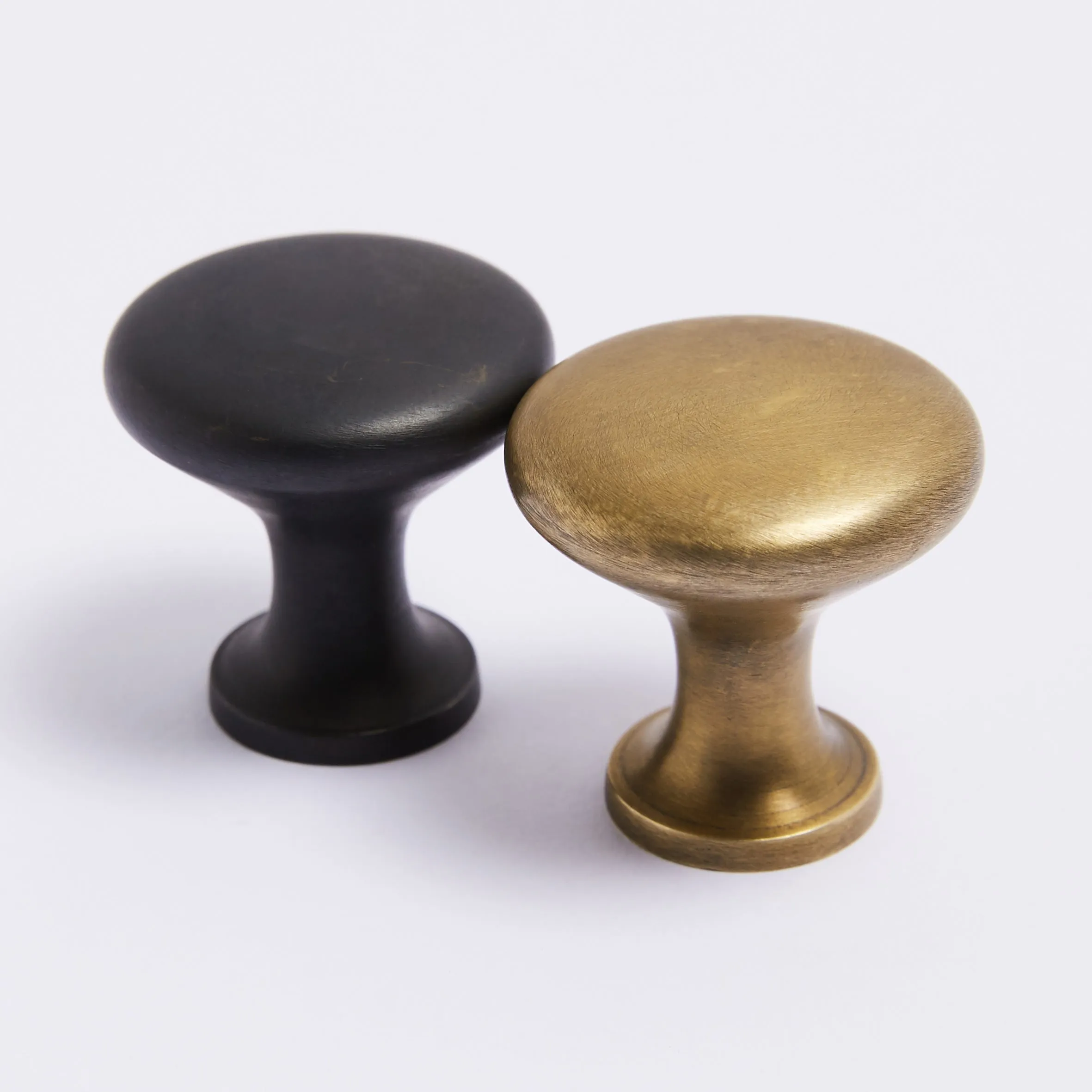 Ascot Knob - Acid Washed Brass