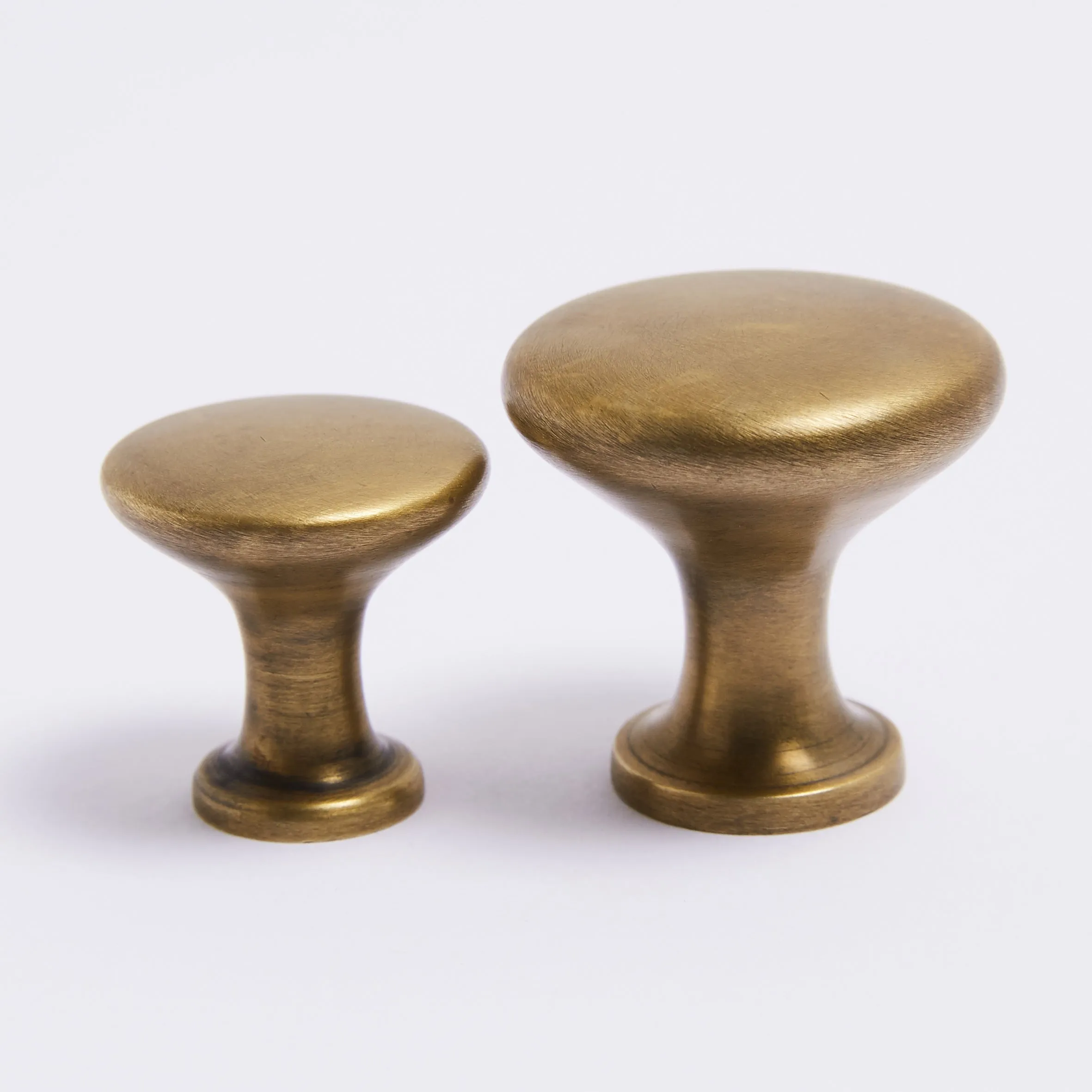 Ascot Knob - Acid Washed Brass