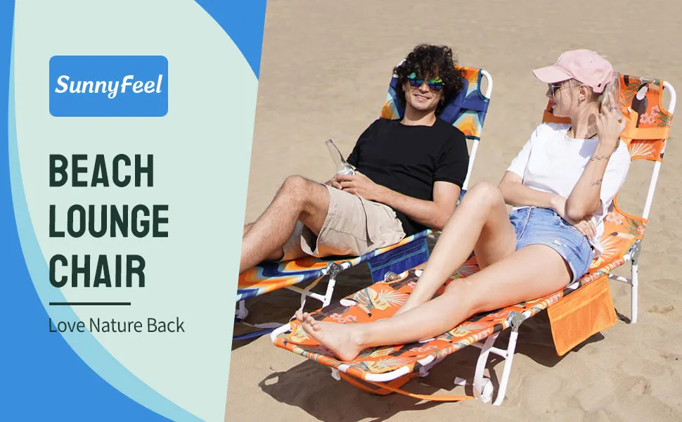 Beach Lounge Chair, Backpack Reclining Beach Chairs Lay Flat, Face Down Tanning Chair, Folding Camping Chairs Portable Camp Cot With Backpack Straps For OutdoorPicnicLawn