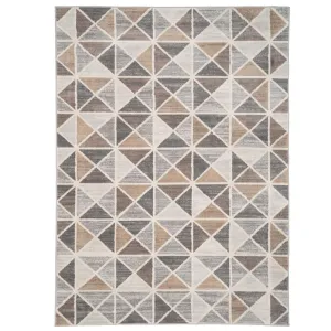 Beige Grey Multi Tile Area Rug