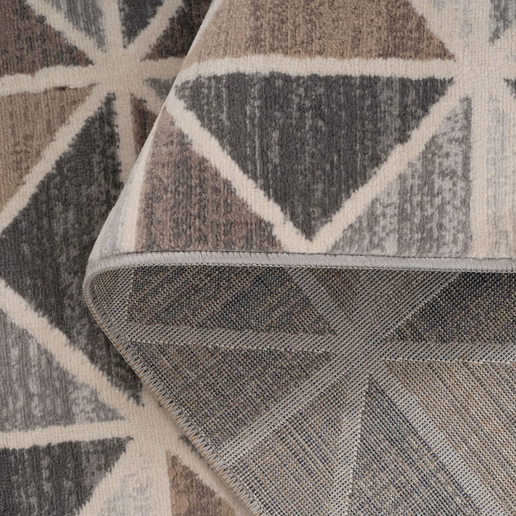 Beige Grey Multi Tile Area Rug