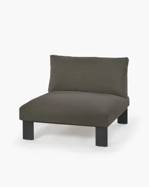 Bench one seater incl cushion indoor charcoal