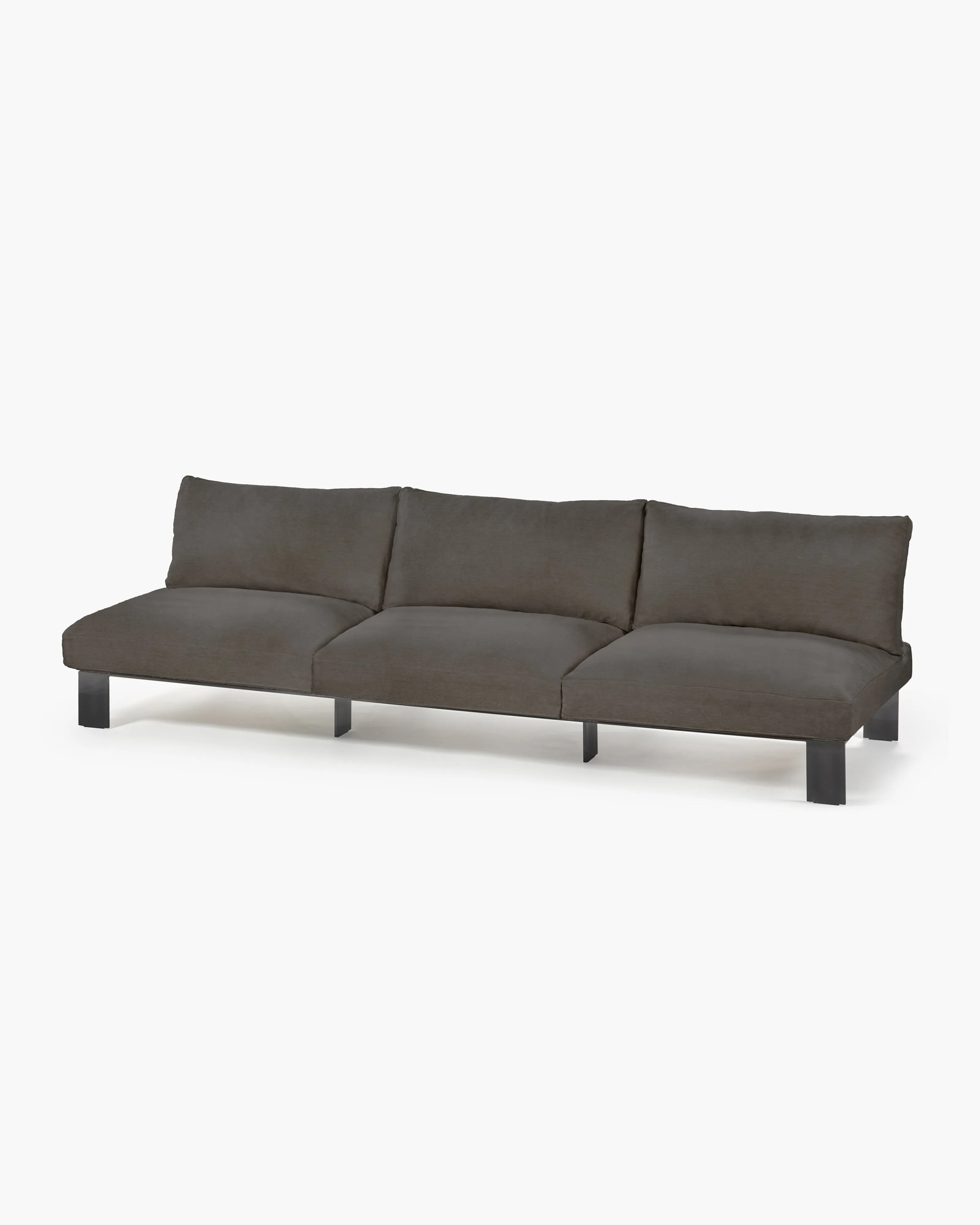 Bench three seater incl cushion indoor charcoal