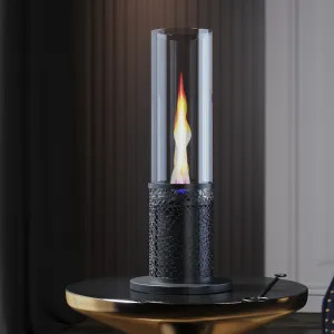 Bio Ethanol Fire Pit Tabletop Fireplace Glass Burner Patio Heater Indoor Outdoor