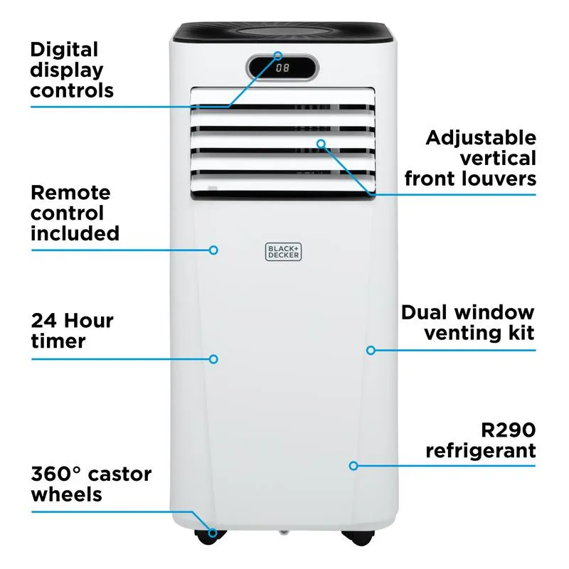 Black Decker BXAC40023GB 5000 BTU Portable Smart Air Conditioner