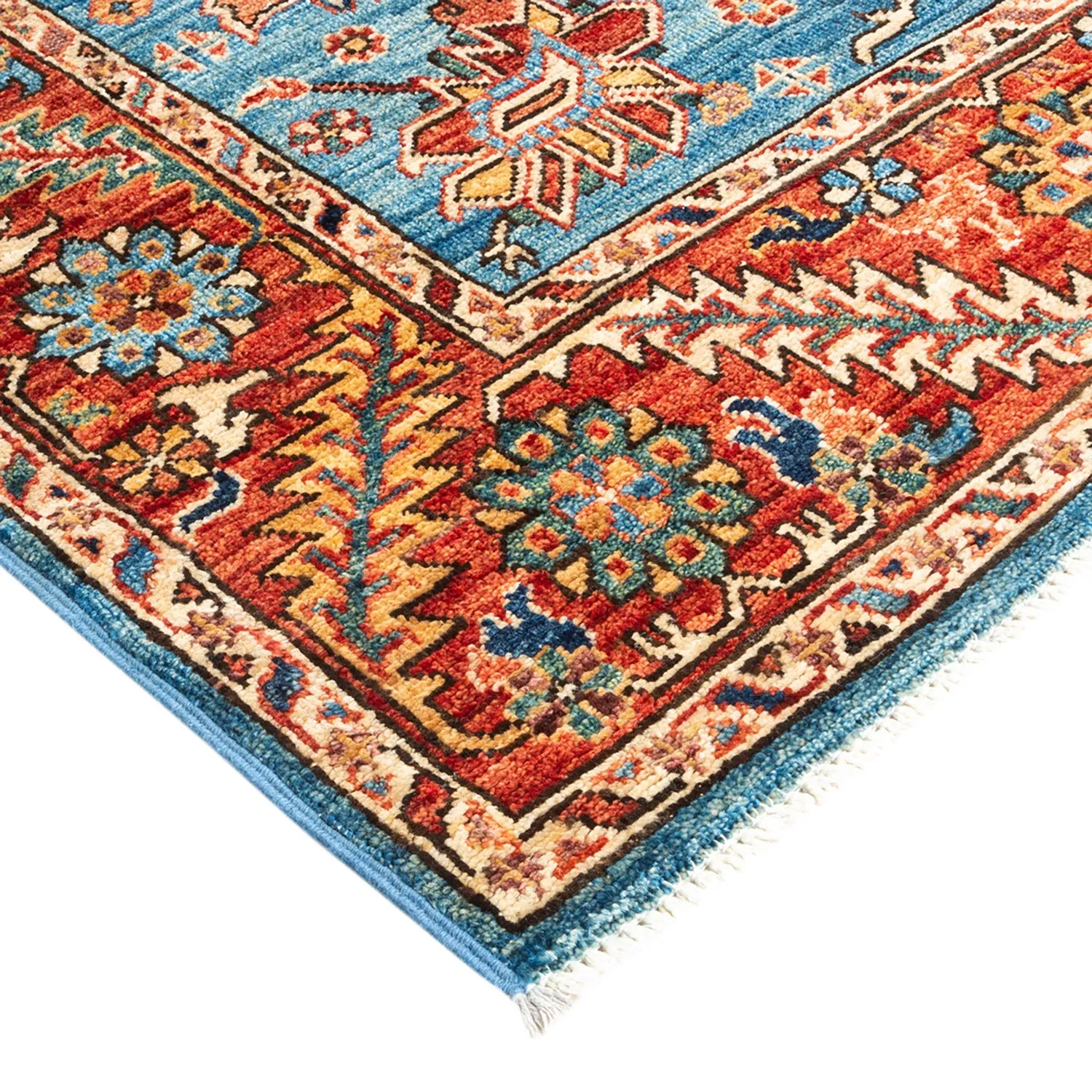 Blue Traditional Wool Rug - 5' x 8'2"