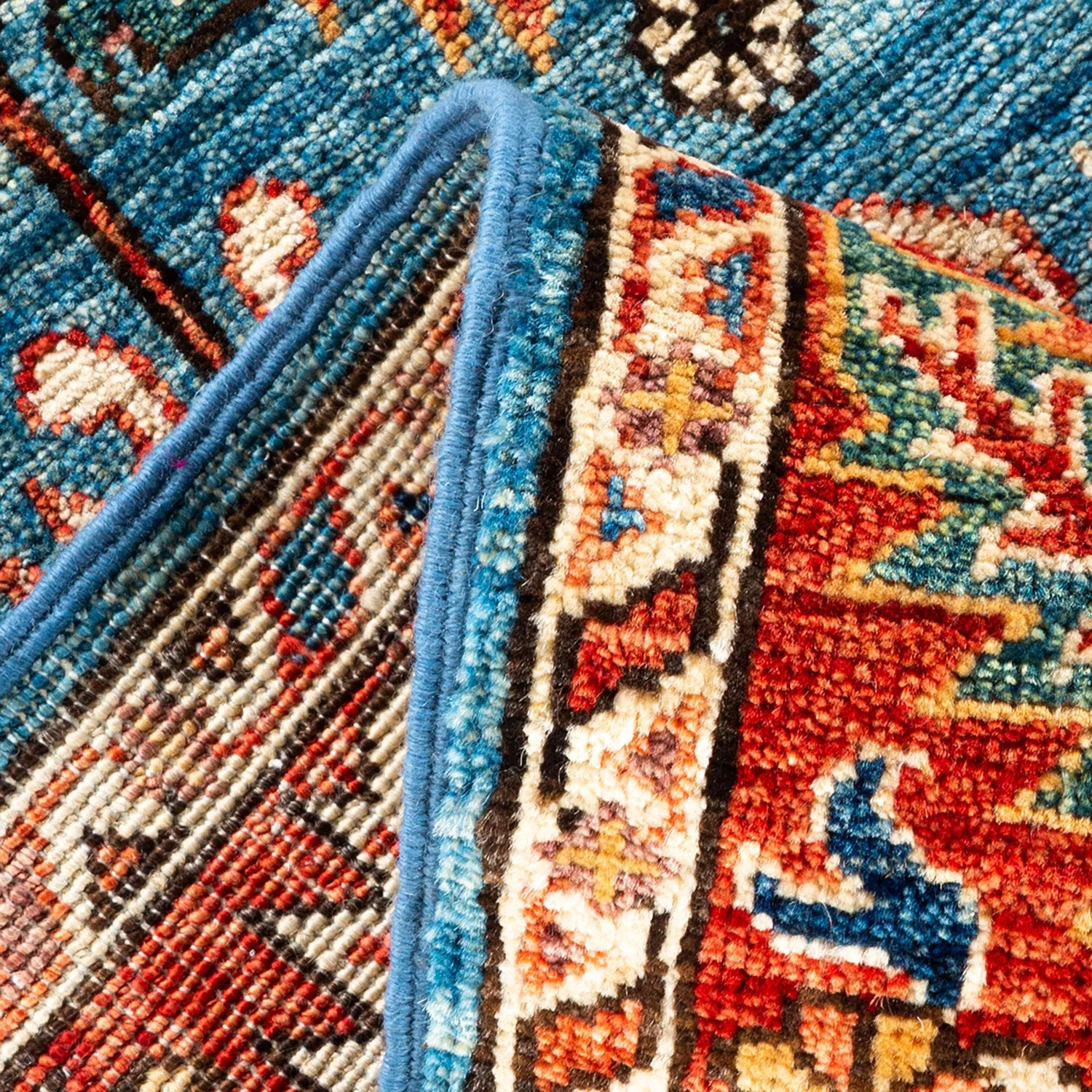 Blue Traditional Wool Rug - 5' x 8'2"