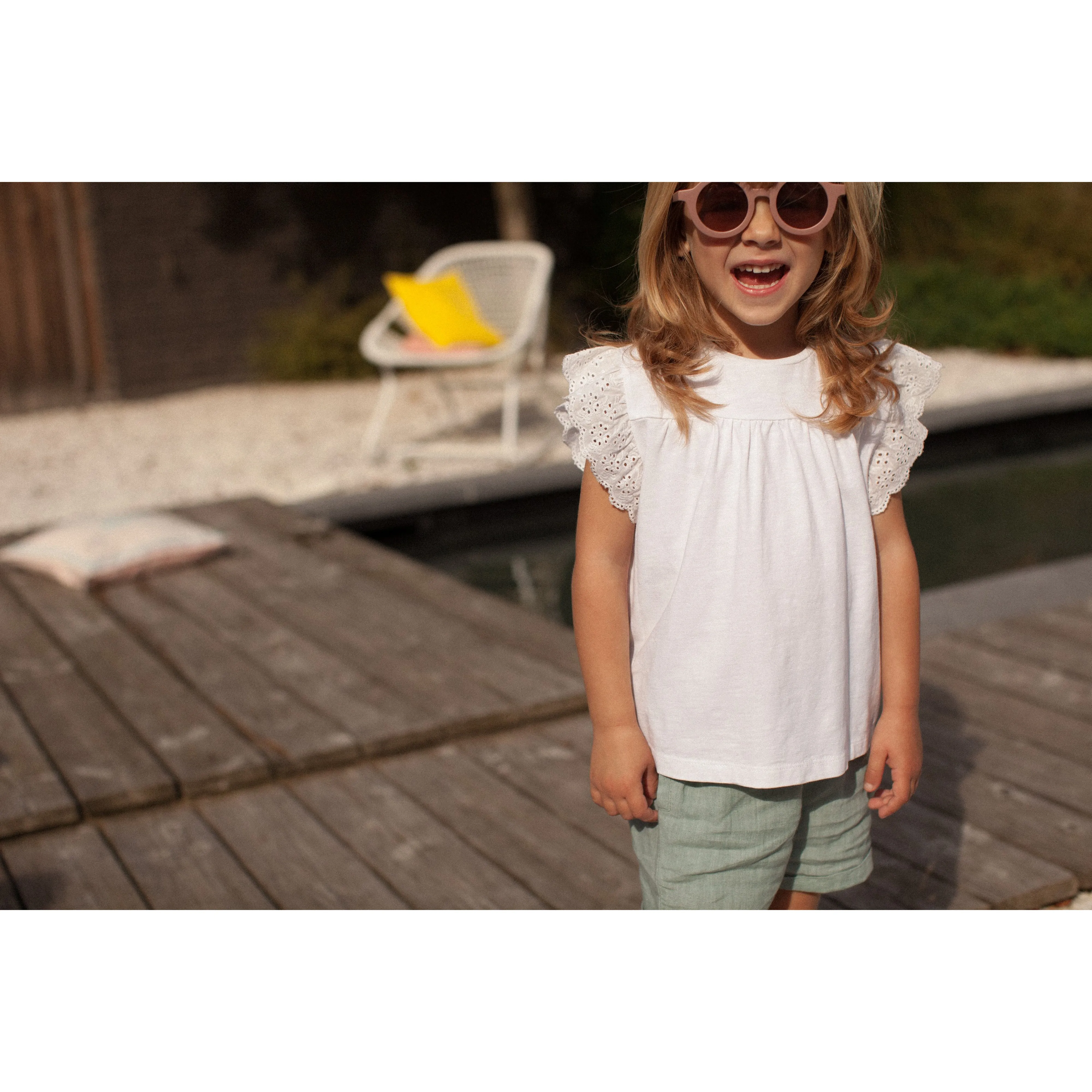 Bonheur du Jour Paris Baby Girl Tee Shirt White