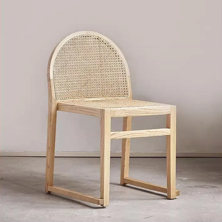 Budi Stackable Wood and Rattan Dining Chair