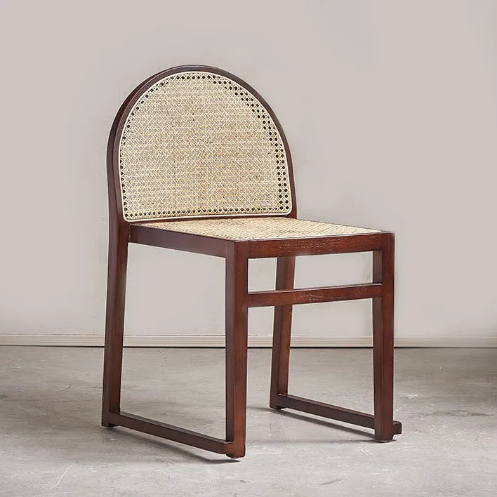 Budi Stackable Wood and Rattan Dining Chair