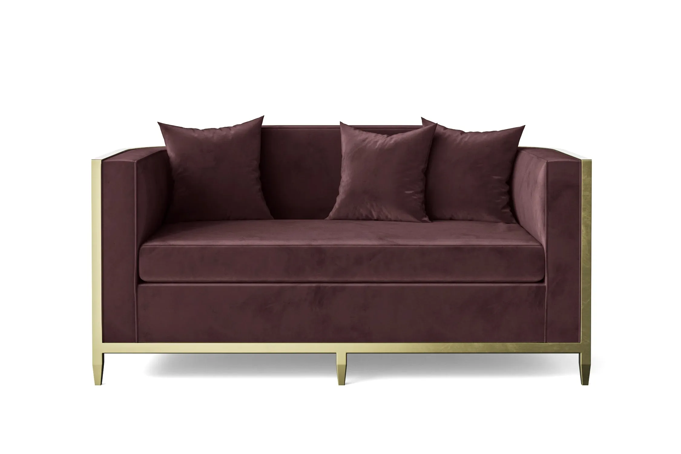 Carrara 2 Seater Sofa Grape Velvet