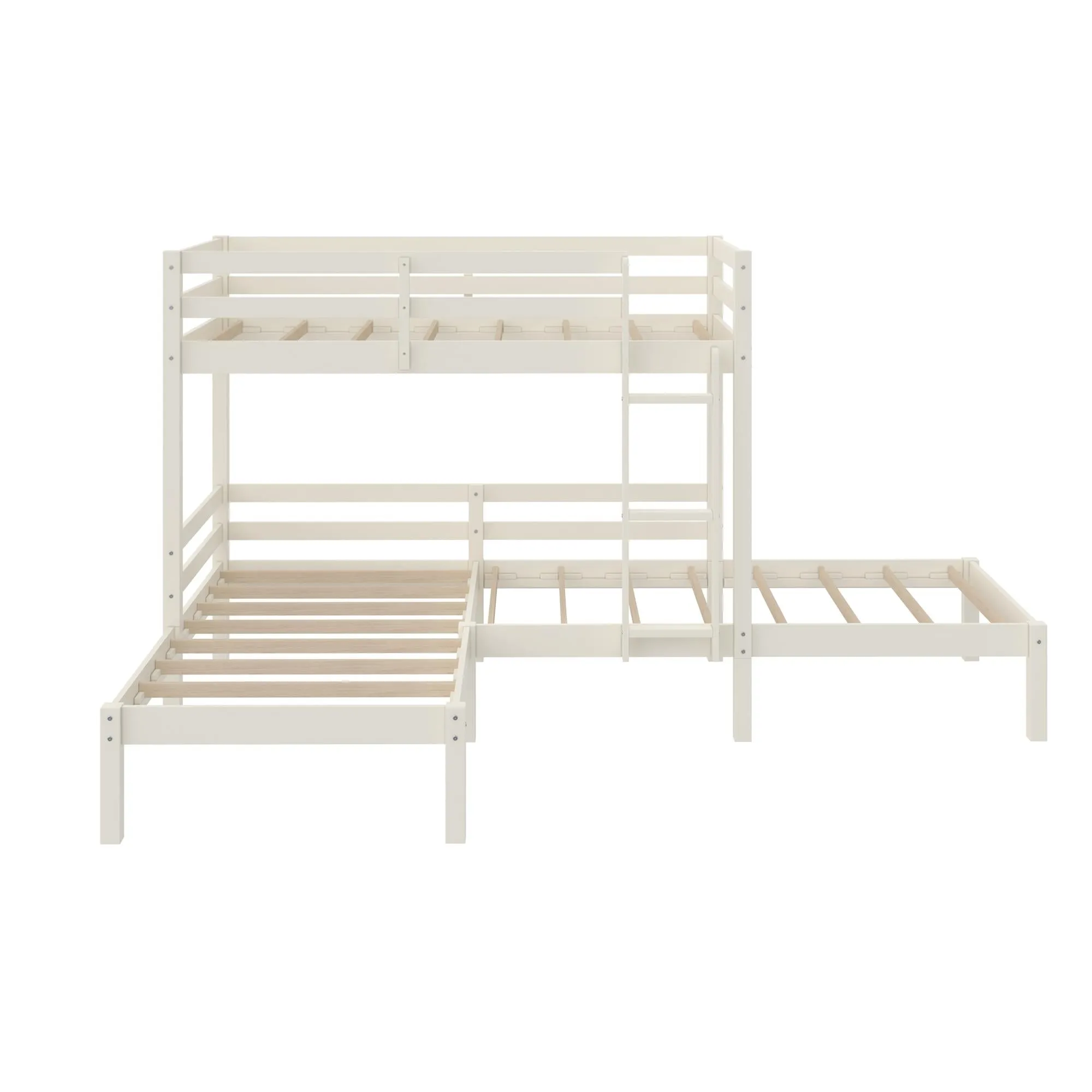 Casey Kids' L-Shaped Corner Triple Bunk Bed