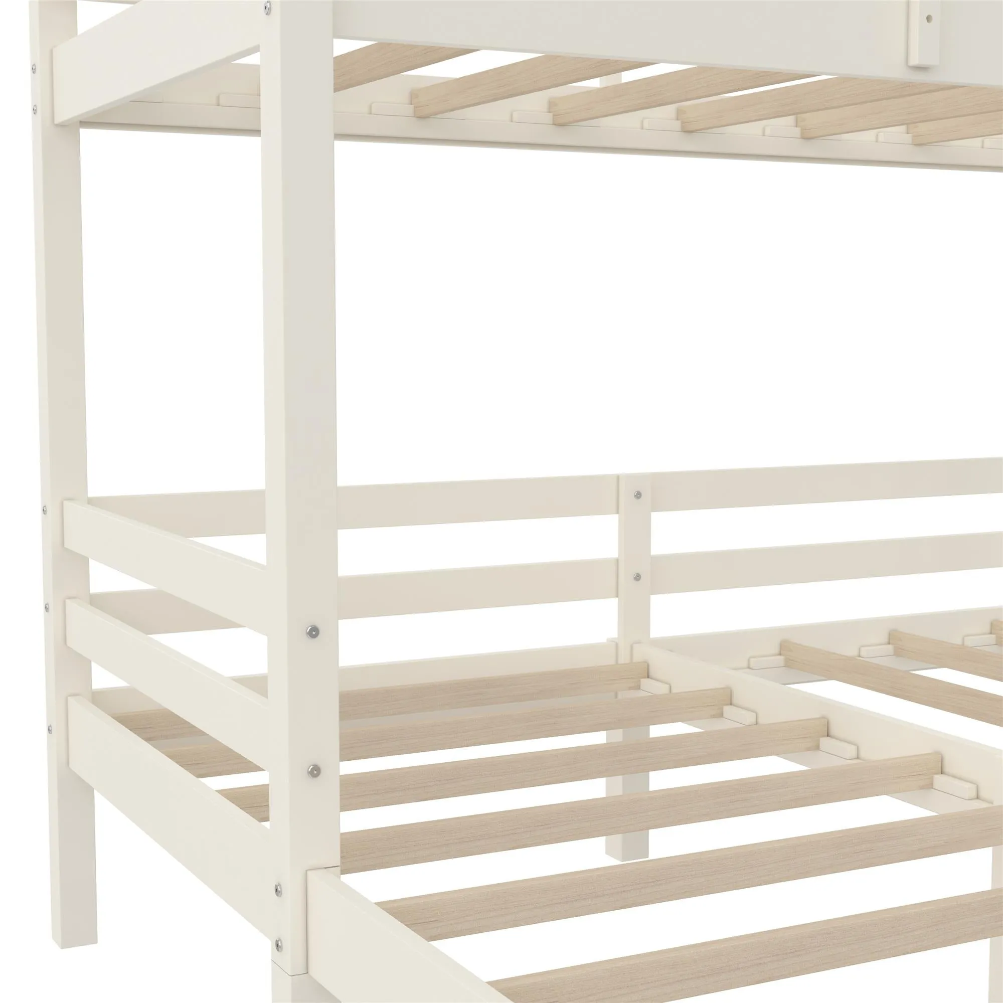 Casey Kids' L-Shaped Corner Triple Bunk Bed