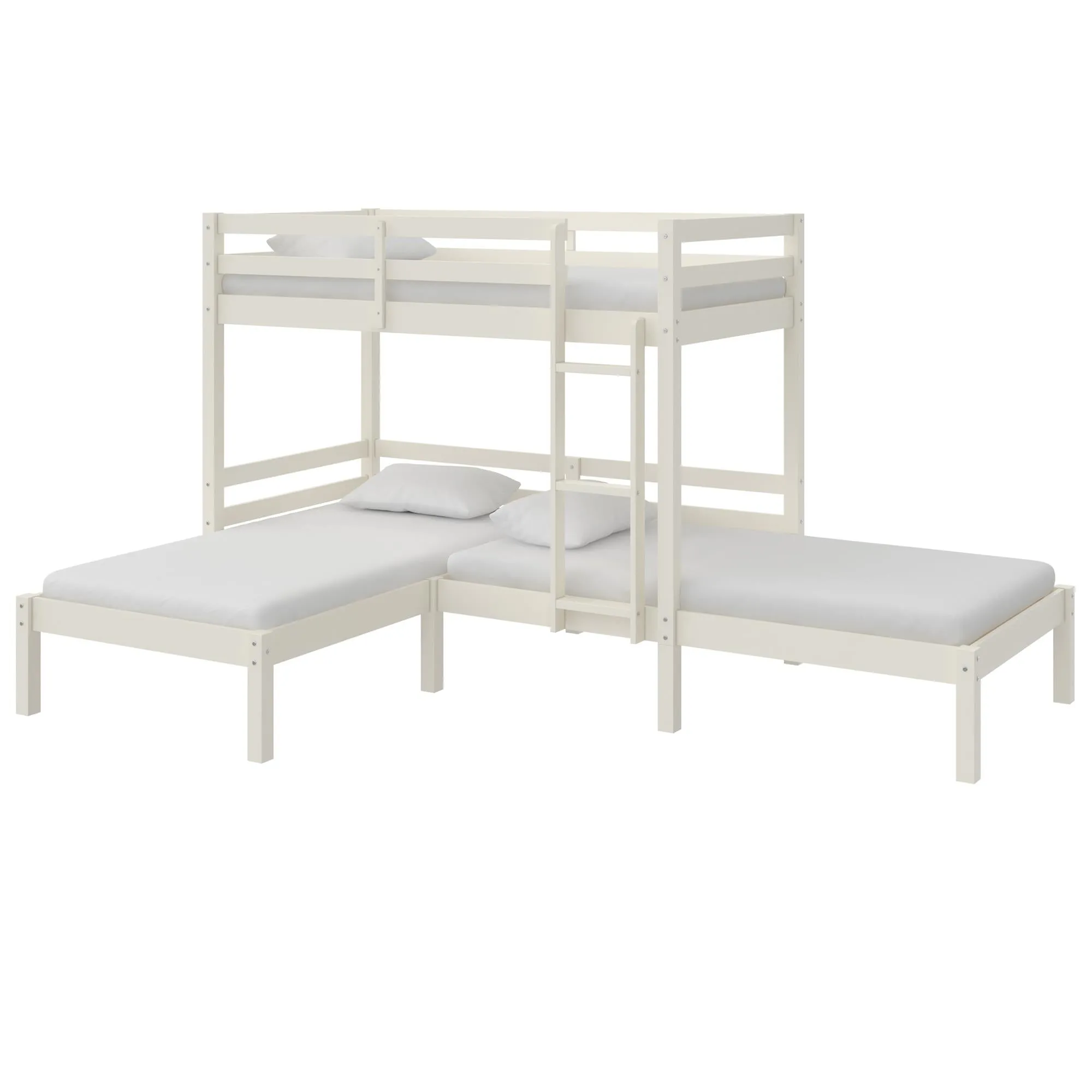 Casey Kids' L-Shaped Corner Triple Bunk Bed