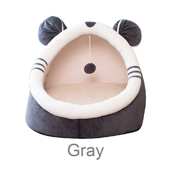 Cat Beds House Pet Bed Cute Warm Small For Cats Dogs Sleeping Bed Kennel Collapsible Cat Cave Cute Sleeping Mats Winter Products