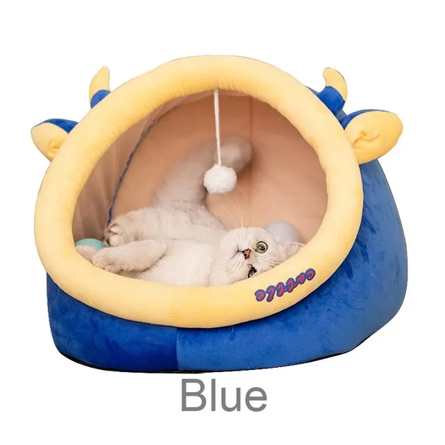 Cat Beds House Pet Bed Cute Warm Small For Cats Dogs Sleeping Bed Kennel Collapsible Cat Cave Cute Sleeping Mats Winter Products