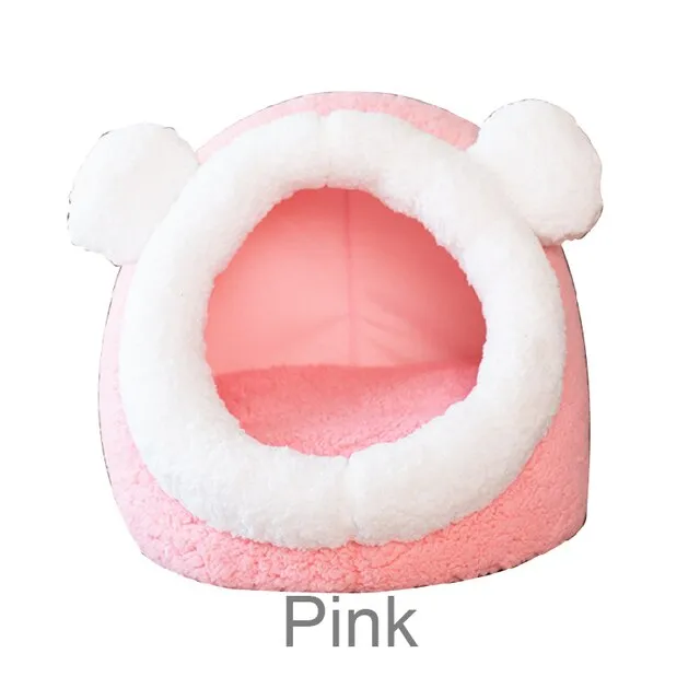 Cat Beds House Pet Bed Cute Warm Small For Cats Dogs Sleeping Bed Kennel Collapsible Cat Cave Cute Sleeping Mats Winter Products