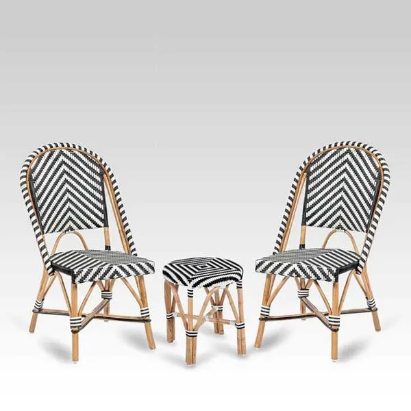 Classic French Bistro Cane & Wicker Furniture - Coffee Set - Tonga Prime