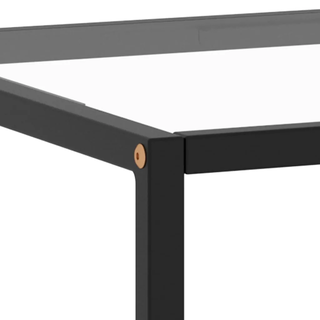 Coffee Table Black with Tempered Glass 100x50x35 cm