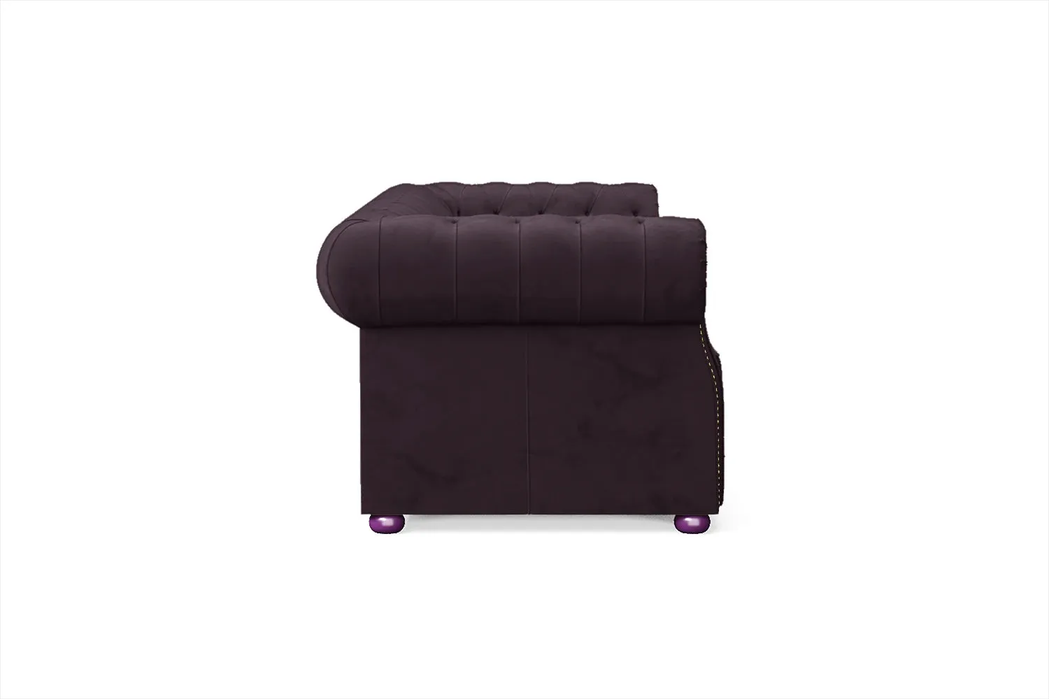 Cuneo 3 Seater Sofa Purple Velvet