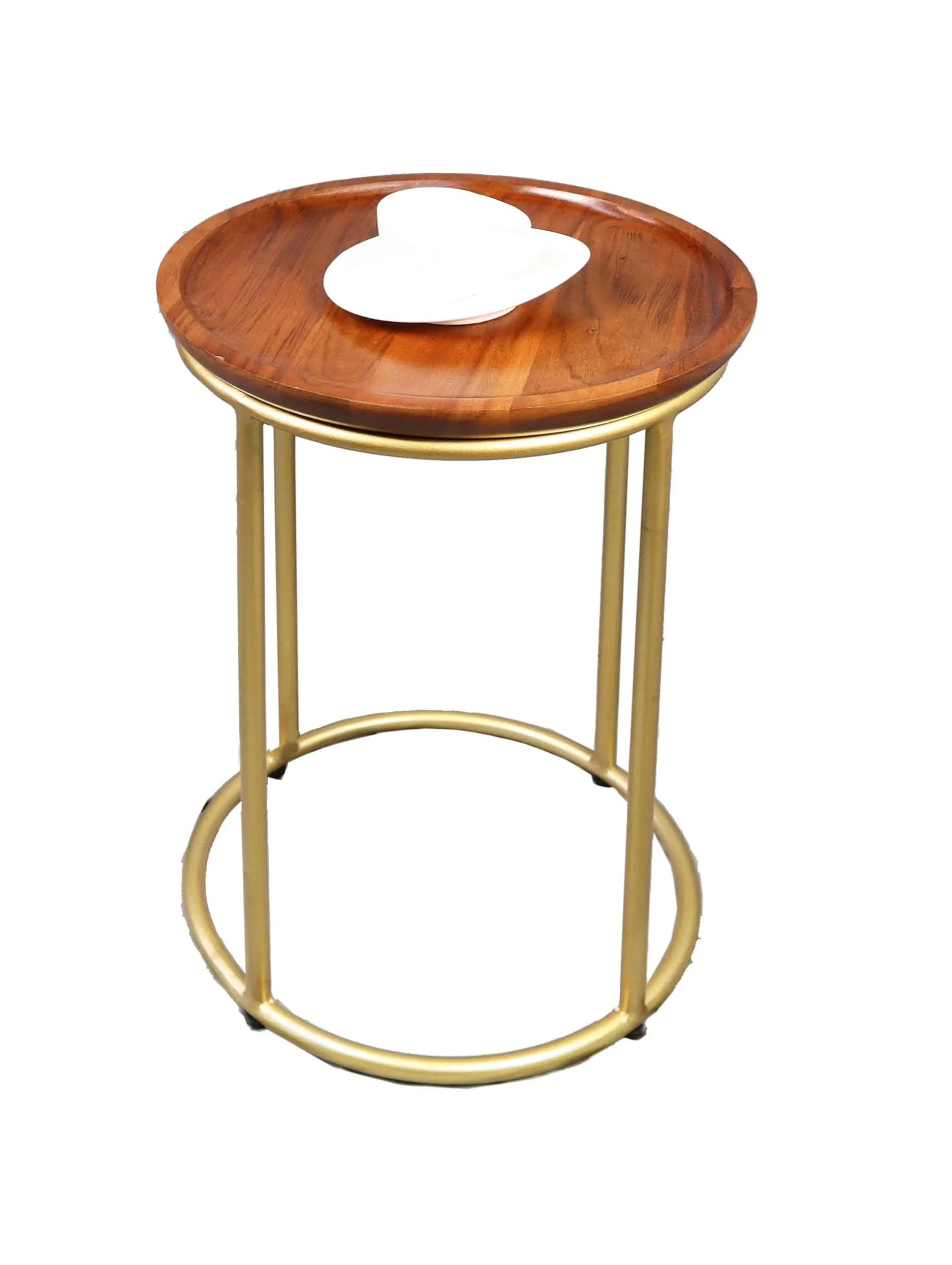 Delphyne Round Side/Lamp Tables, Wooden Tops-Small(30dia x 45.5cm)