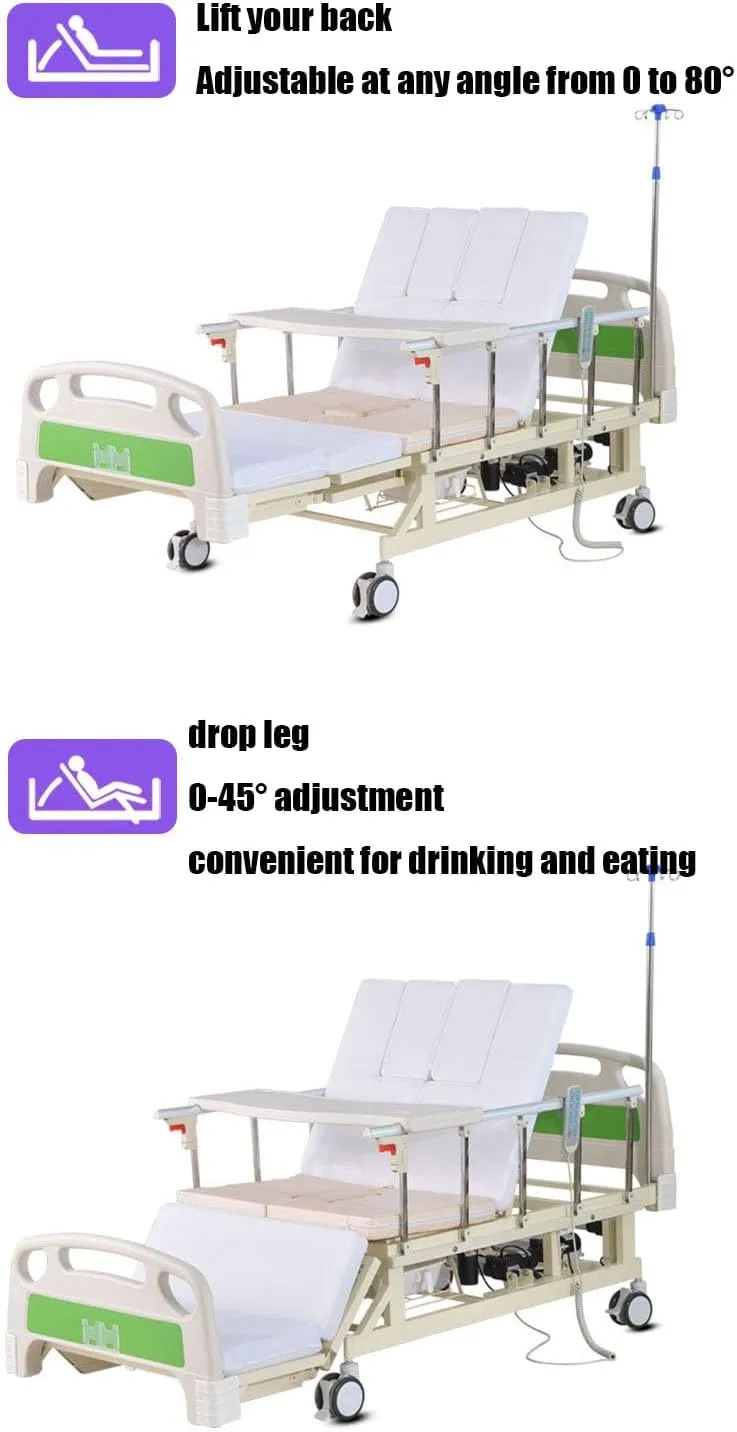 Electric Elderly Care Bed, Equipped with Breathable Mattress and Motor.