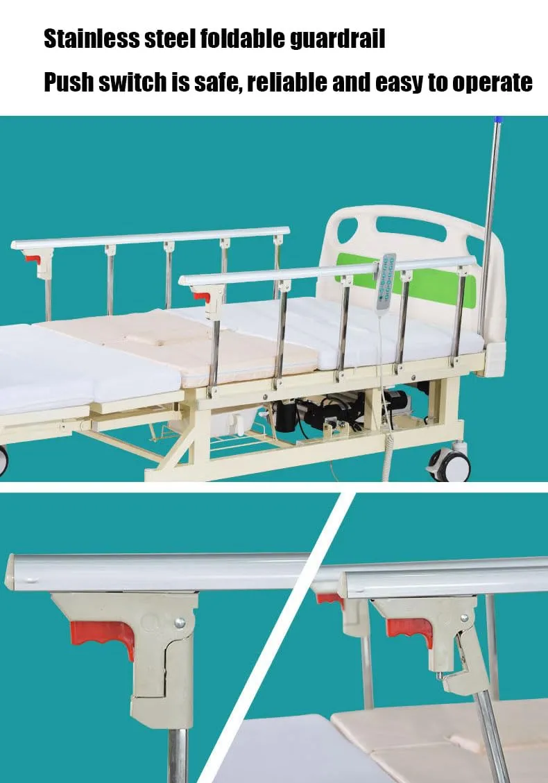 Electric Elderly Care Bed, Equipped with Breathable Mattress and Motor.