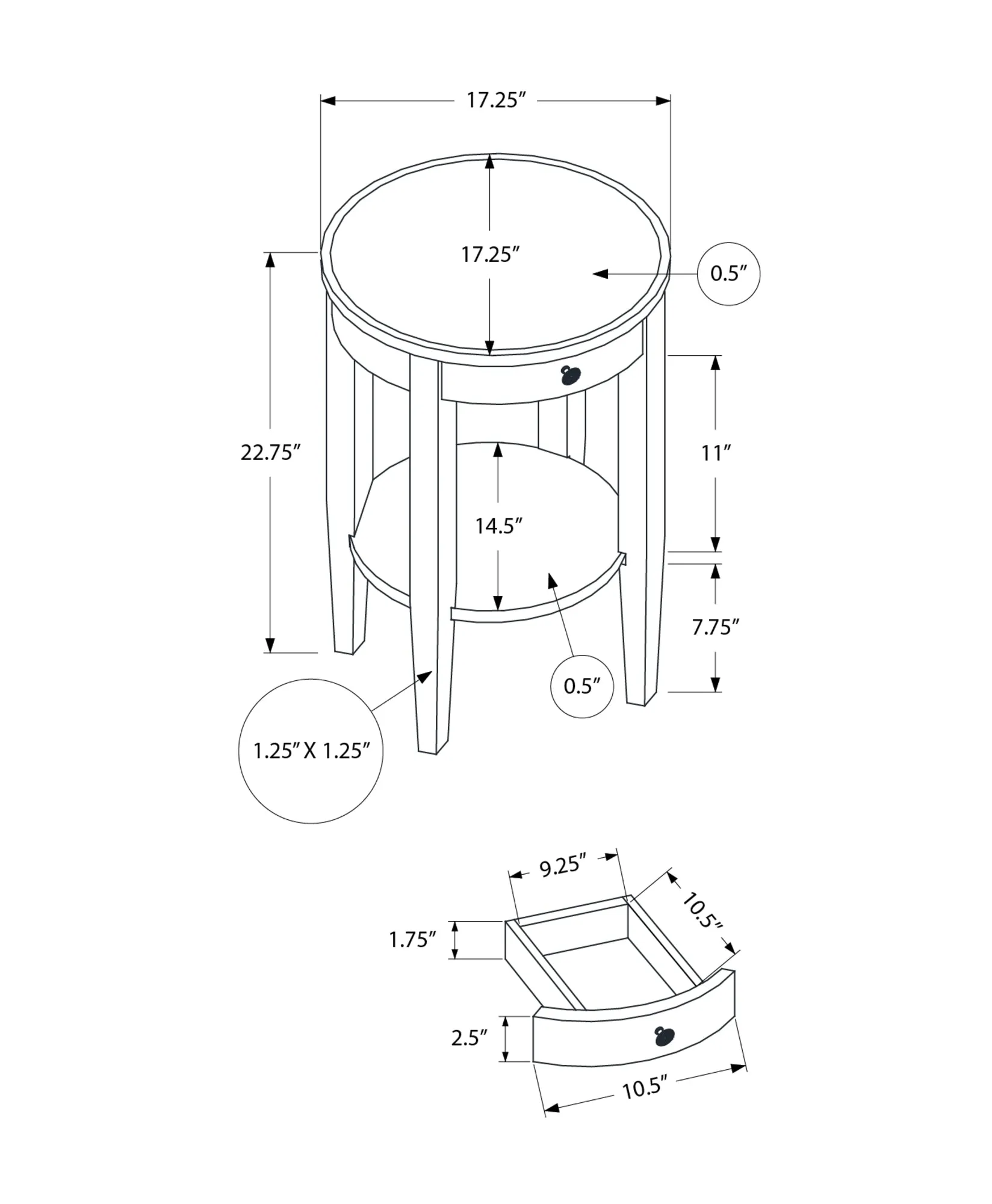 Espresso Accent Table