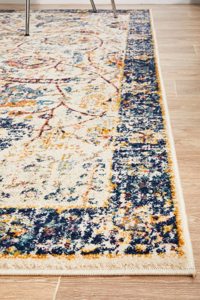 Evoke Peacock Ivory Transitional Rug