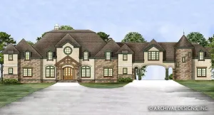 Expansive 6,532 sq ft Home Plan Featuring 4 Bedrooms and Bonus Room