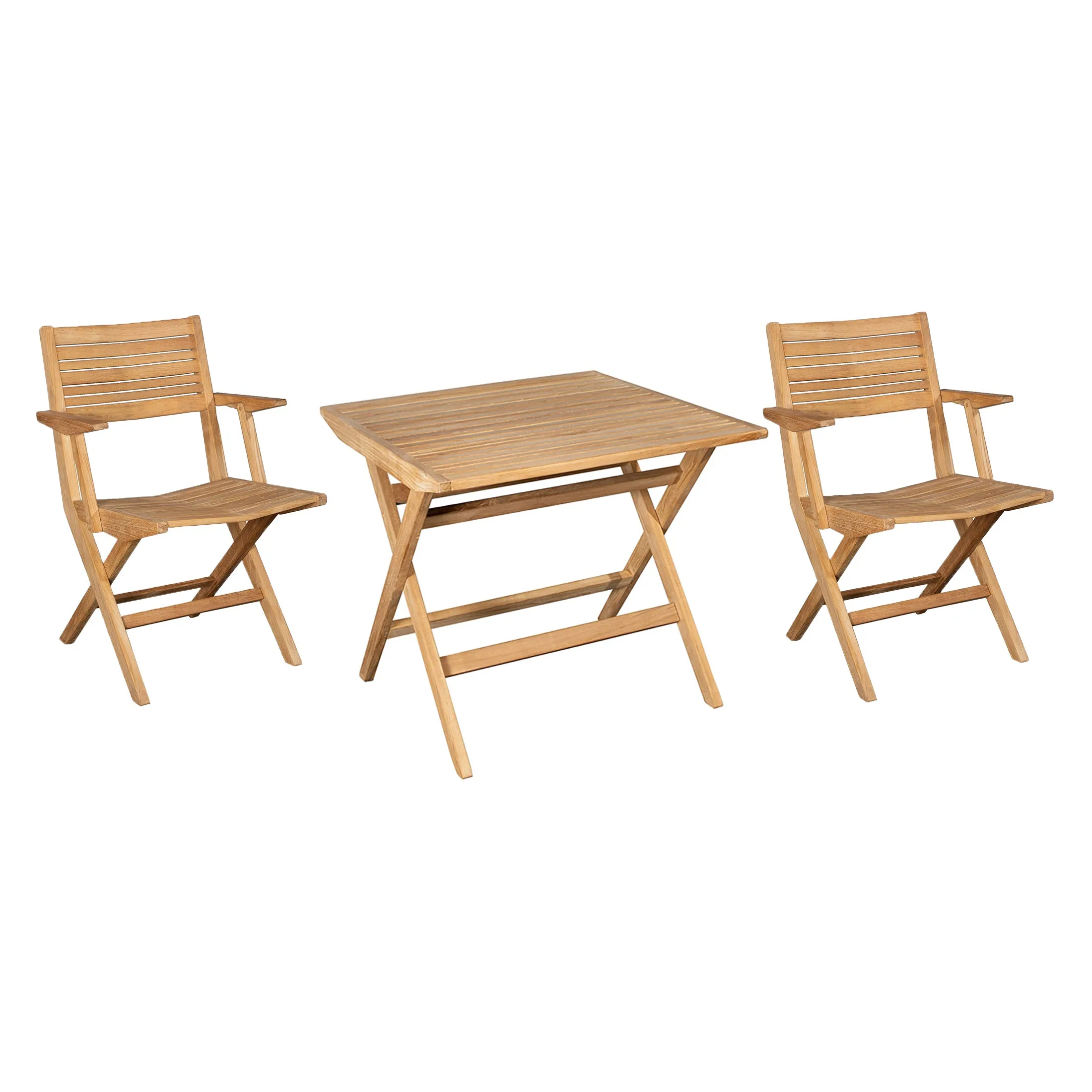 Flip Folding Outdoor Bistro Dining Set with Small Table