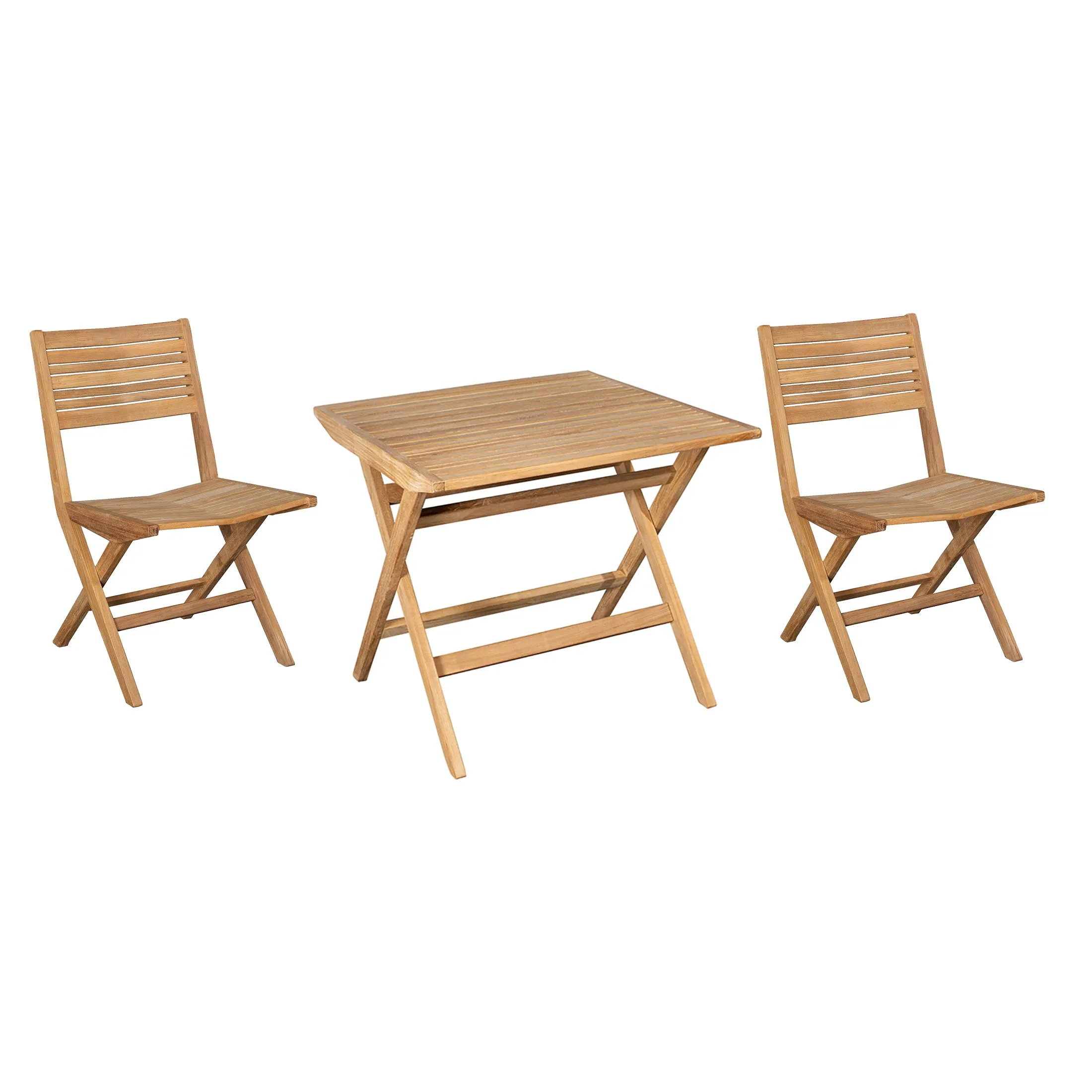 Flip Folding Outdoor Bistro Dining Set with Small Table