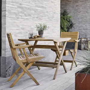 Flip Folding Outdoor Bistro Dining Set with Small Table