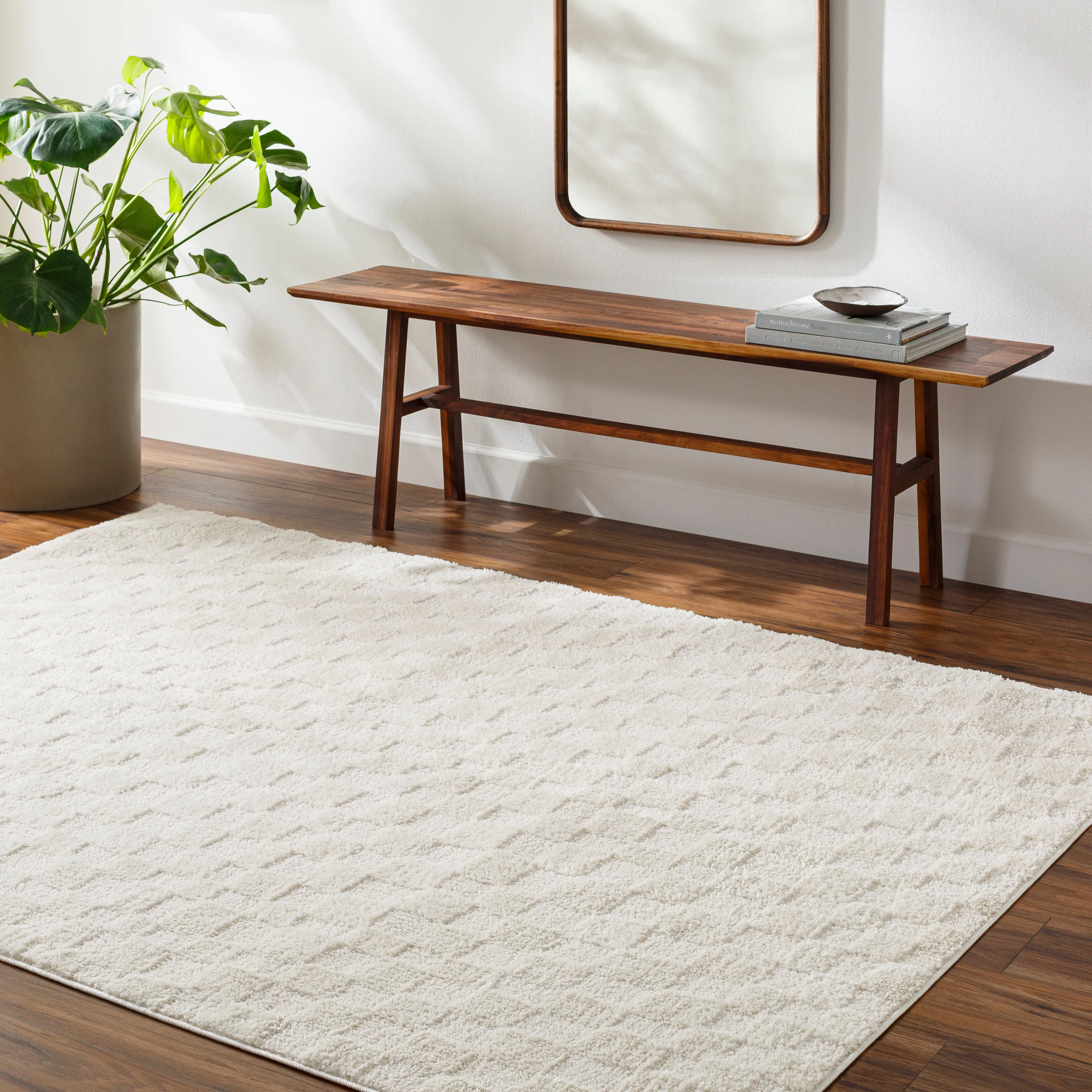 Floyd Ivory Checkered Rug