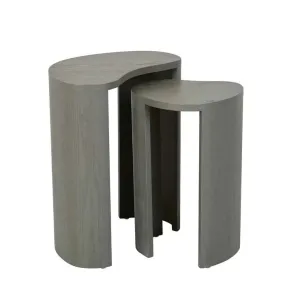 GLOBEWEST OBERON CURVE SET OF 2 SIDE TABLES