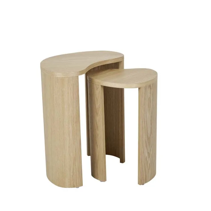 GLOBEWEST OBERON CURVE SET OF 2 SIDE TABLES