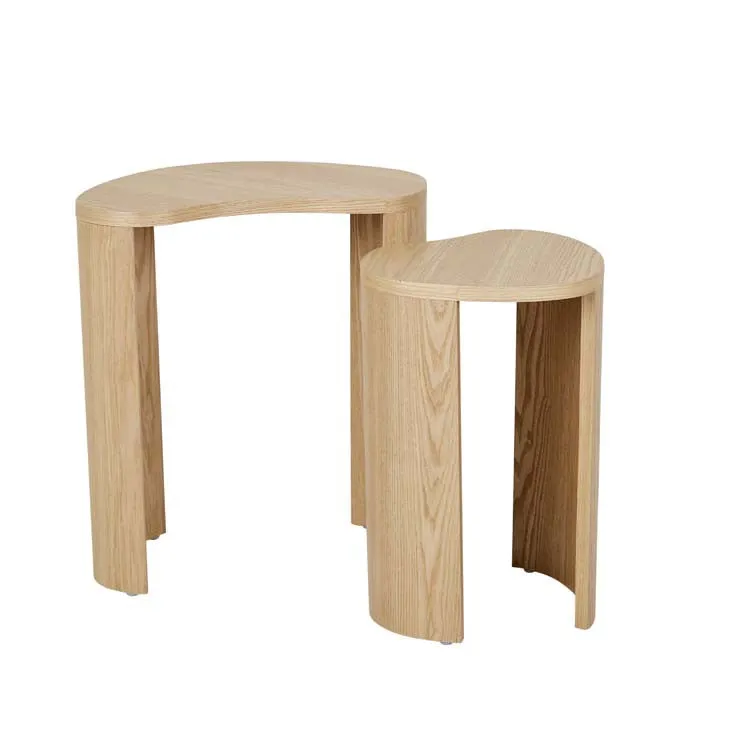 GLOBEWEST OBERON CURVE SET OF 2 SIDE TABLES