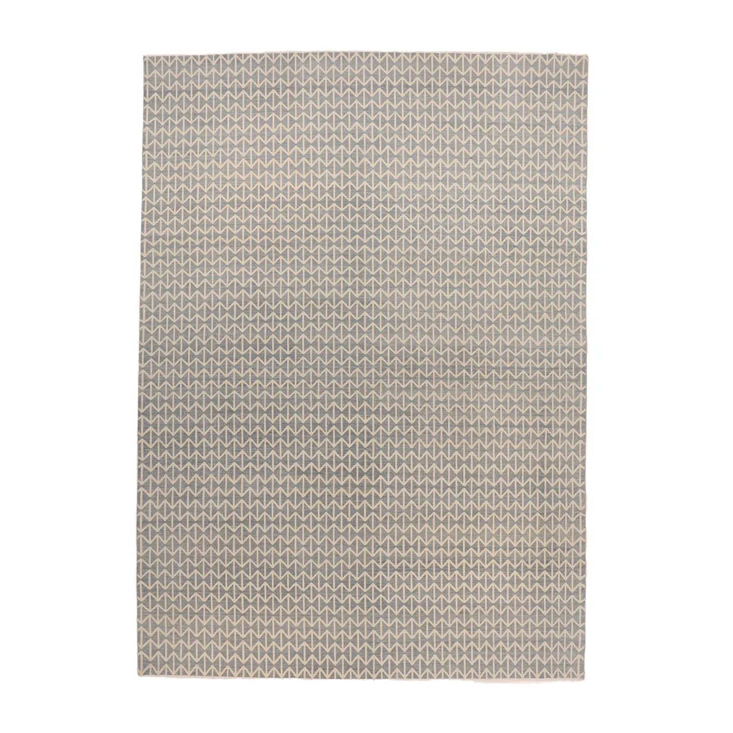 Grey Flatweave Silk Rug - 10' x 14'