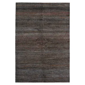 Grey Modern Wool Blend Rug - 6'1" x 8'10"