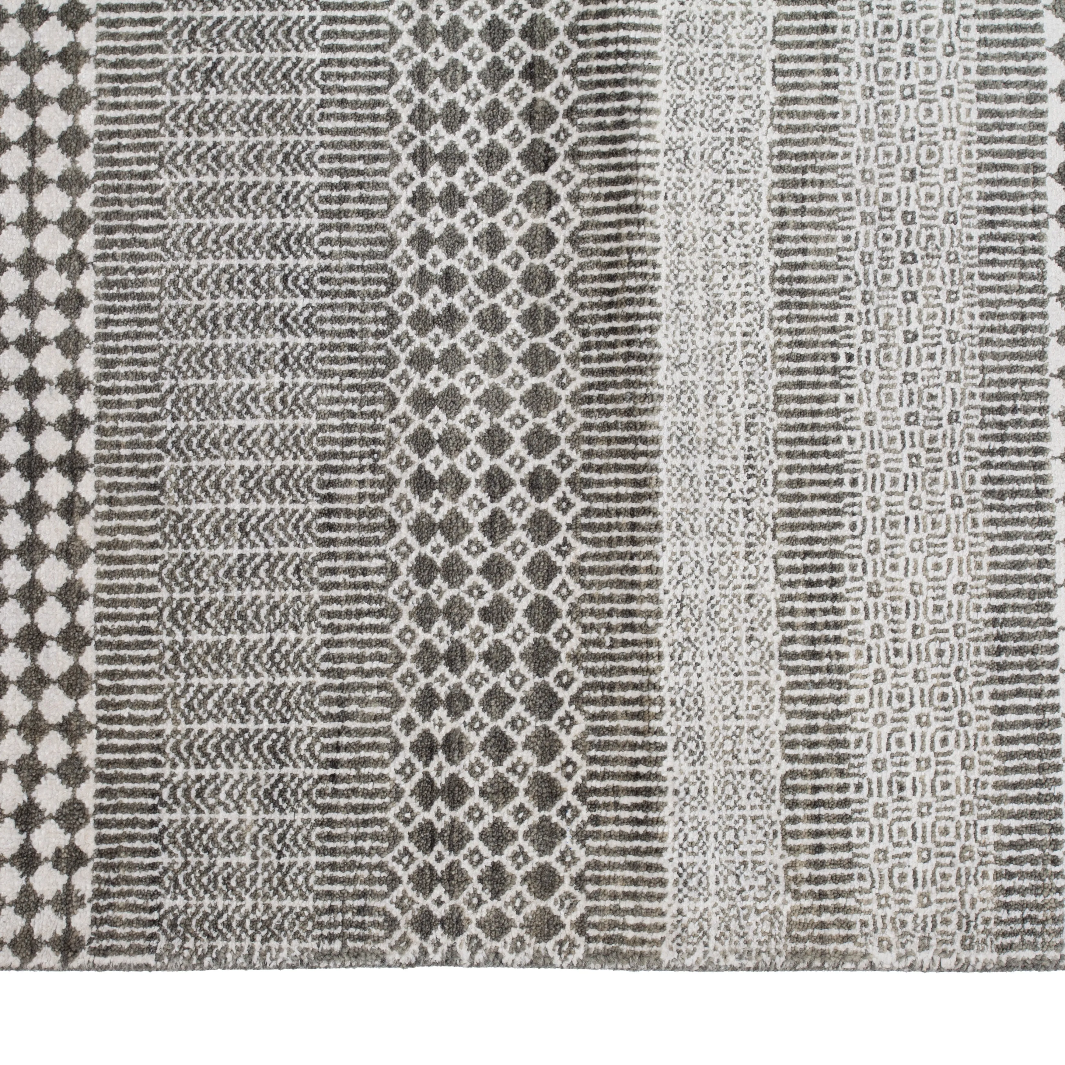 Grey Modern Wool Blend Rug - 6'1" x 9'3"